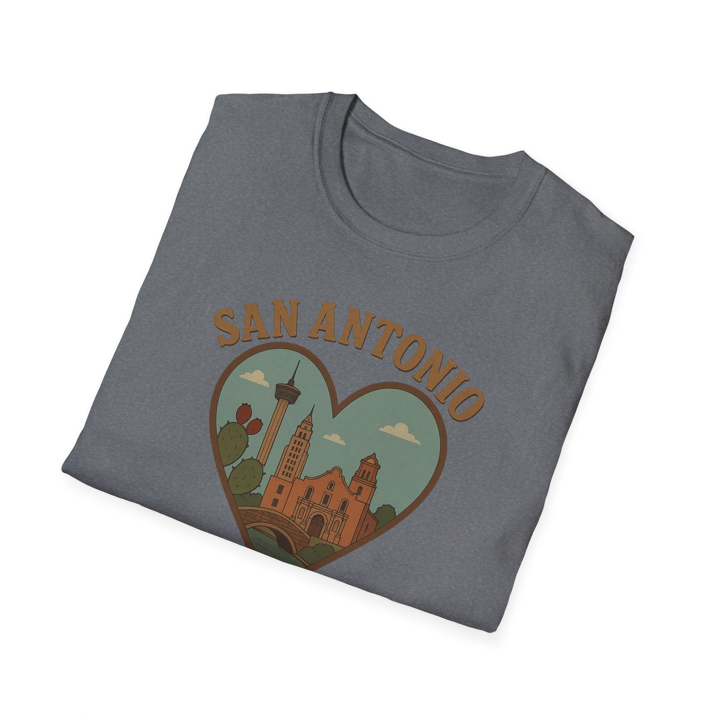 Embrace San Antonio Vibes with Our Heartfelt Unisex Tee for Artful City Explorers