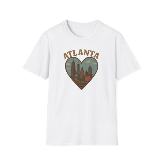 Fall in Love with Atlanta's Peachy Urban Charm on Gildan 64000 T-Shirt