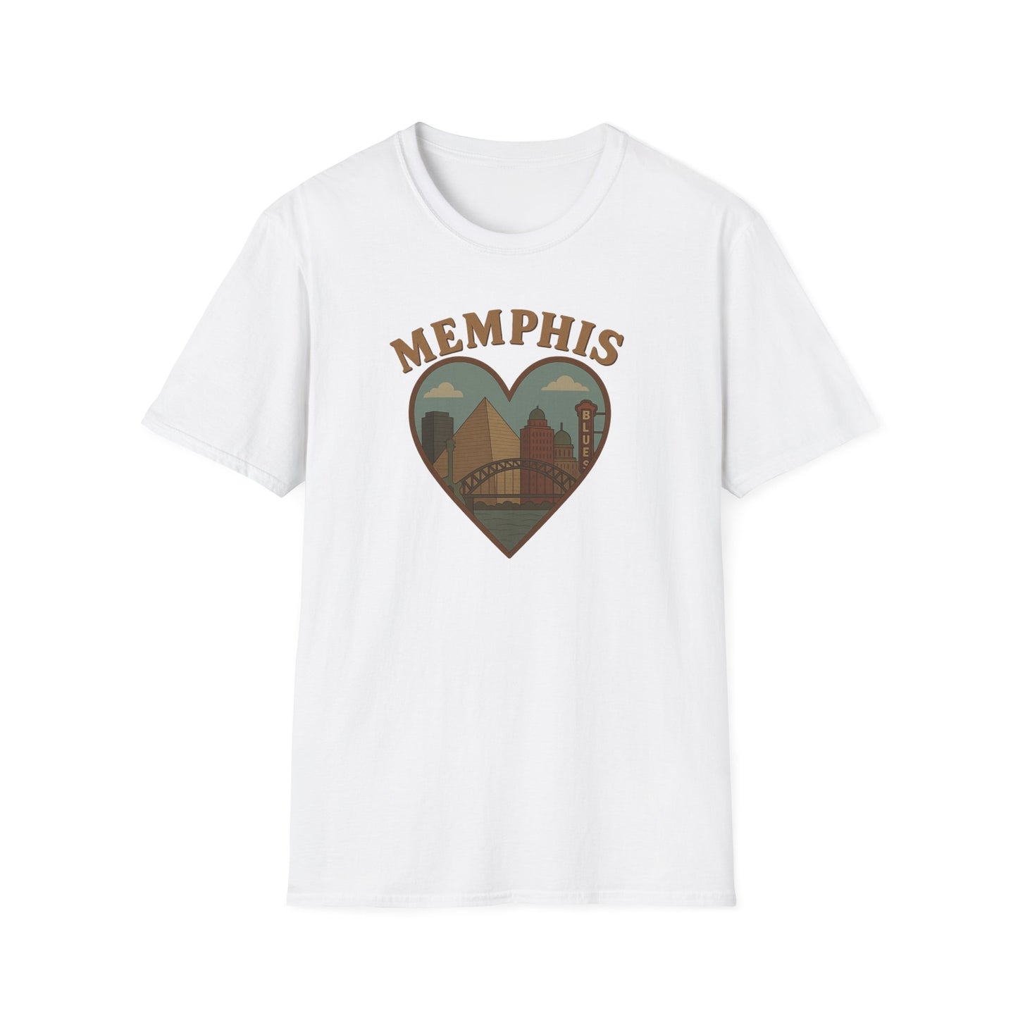 Love Memphis T-Shirt: Heartfelt Ode to Blues and Pyramids