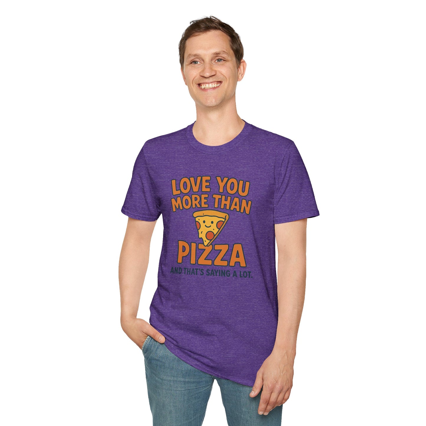 Pizza Love Proclamation: Cheesy Typography Design, Cartoon Food Humor Graphic