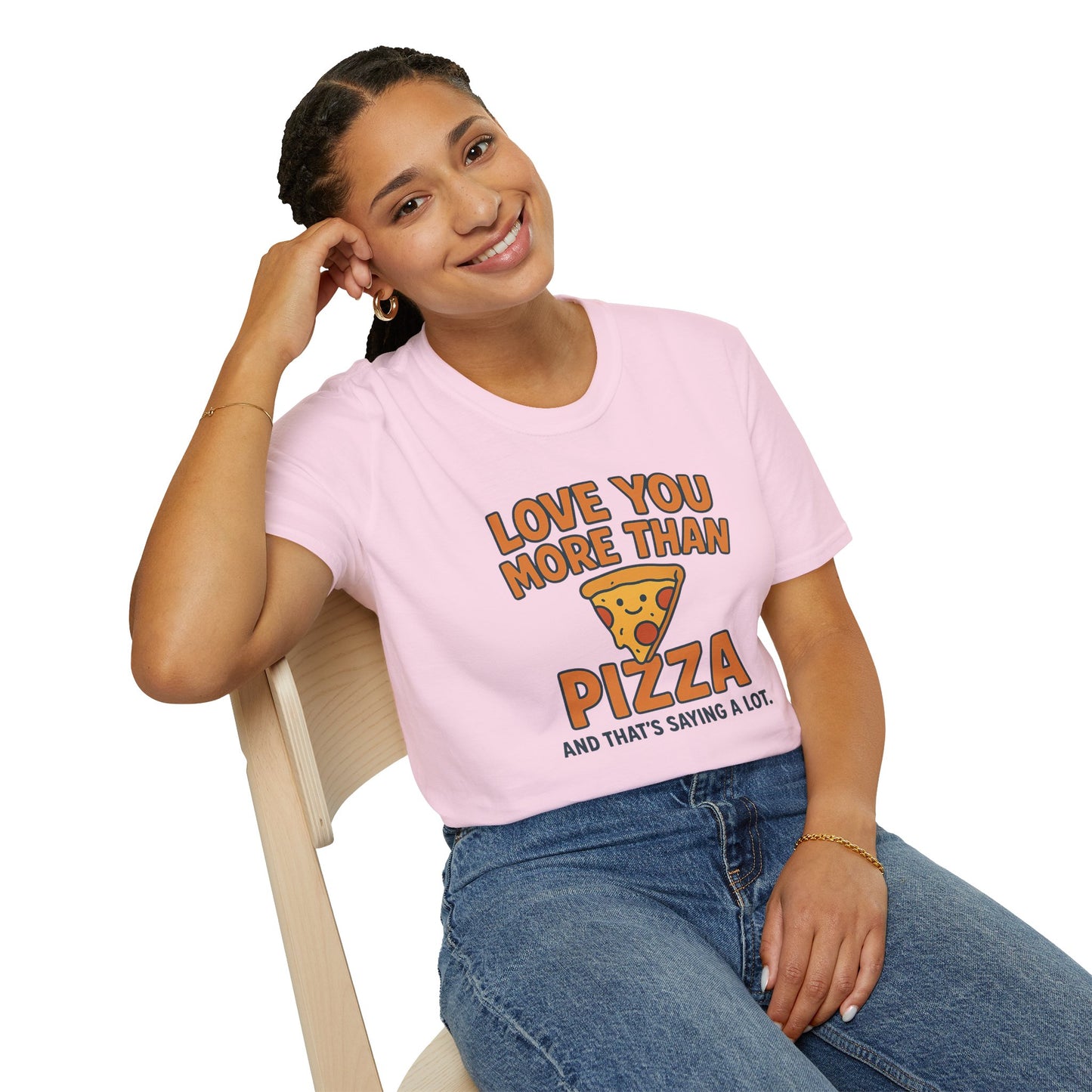 Pizza Love Proclamation: Cheesy Typography Design, Cartoon Food Humor Graphic