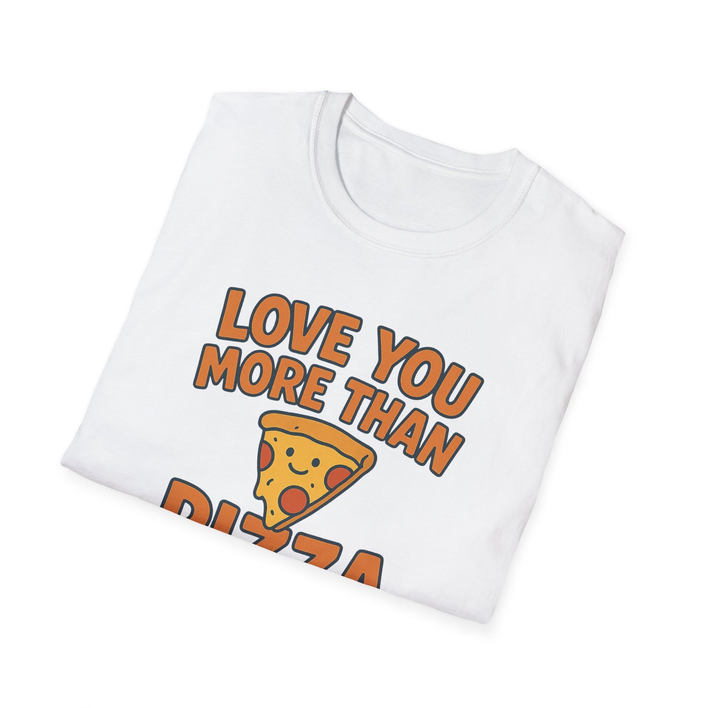 Pizza Love Proclamation: Cheesy Typography Design, Cartoon Food Humor Graphic