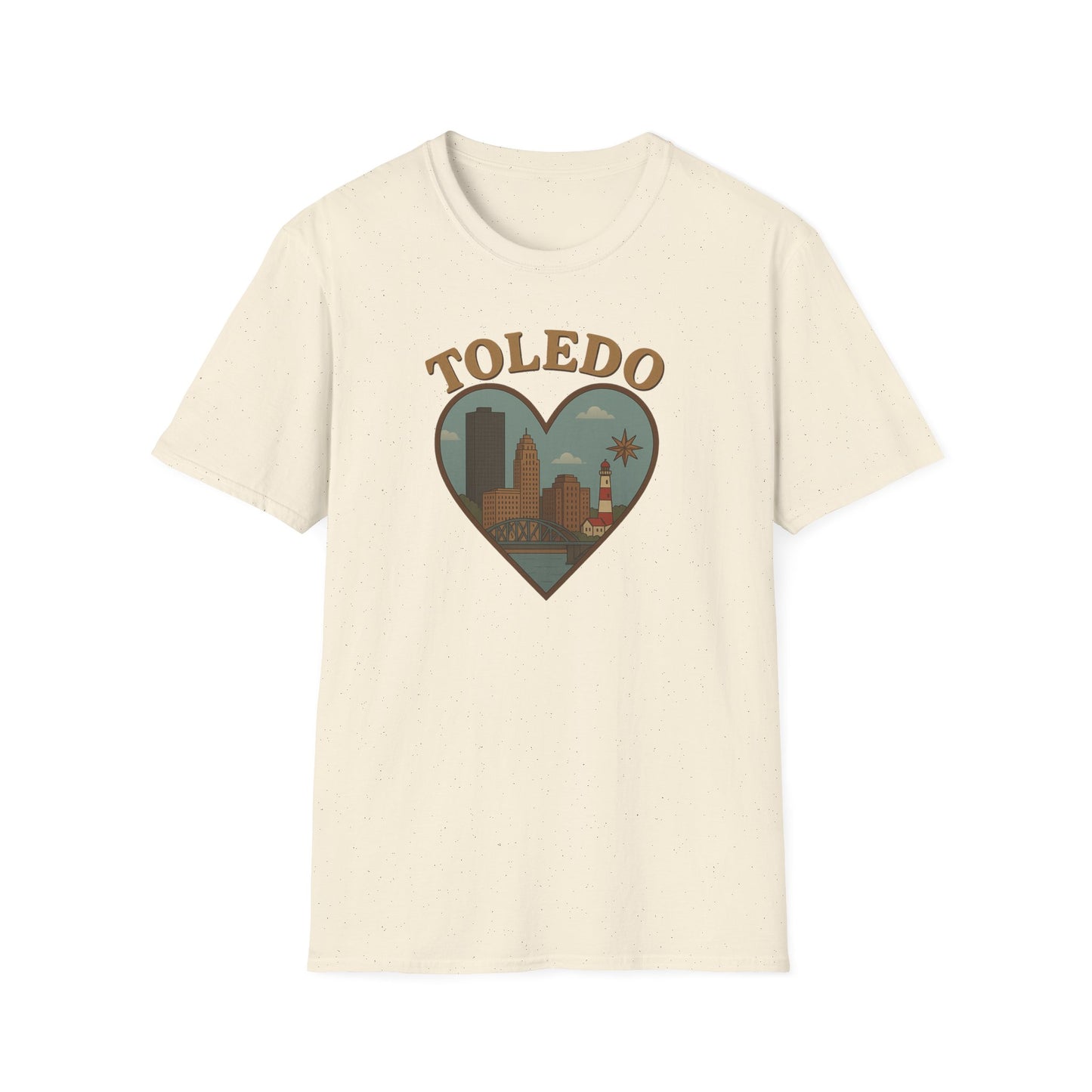 Fall Madly In Love with Toledo Skyline Heartbeat Unisex Tee