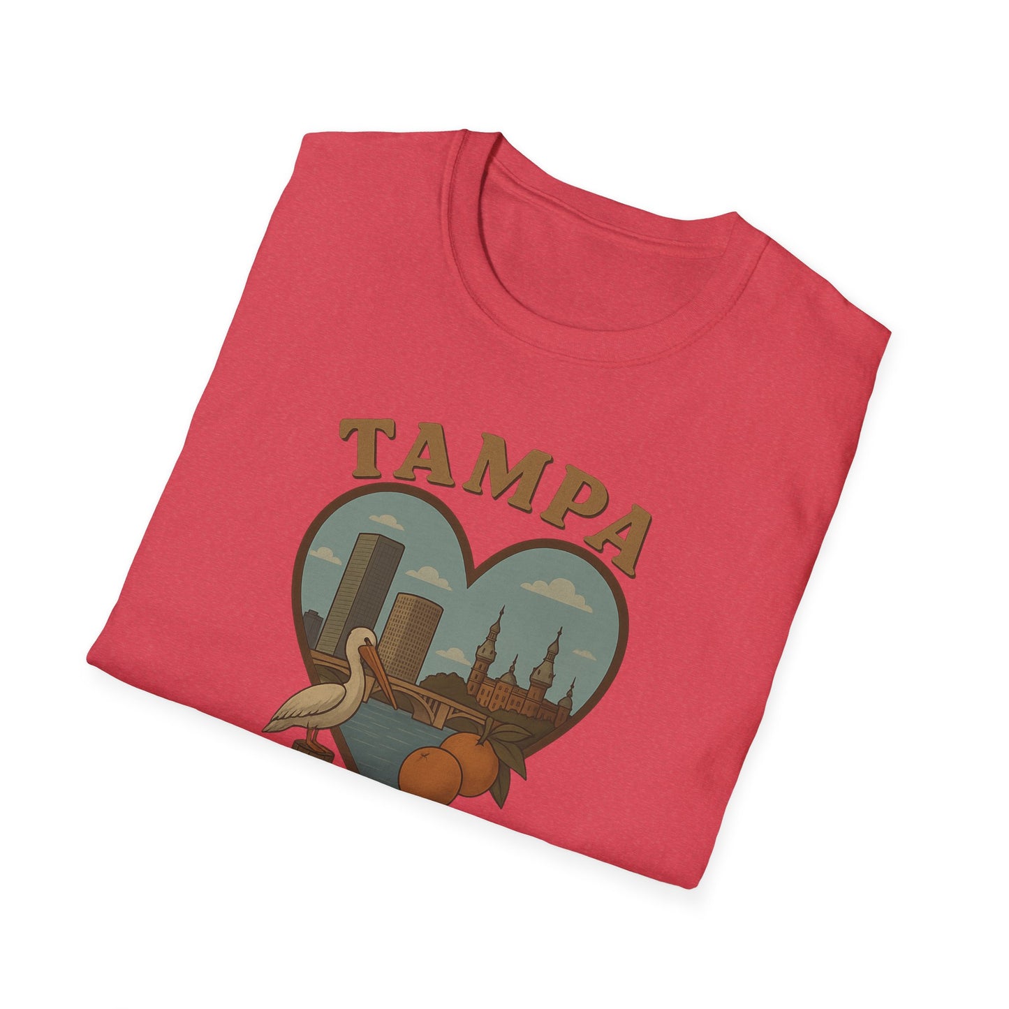 Sunshine, Oranges & Pelicans Unite: Tampa Dreamscape T-Shirt