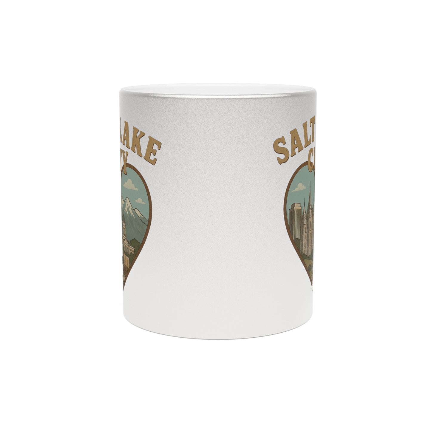 Unleash Your Inner Pioneer Spirit with Our Vintage Salt Lake City Metallic Mug!