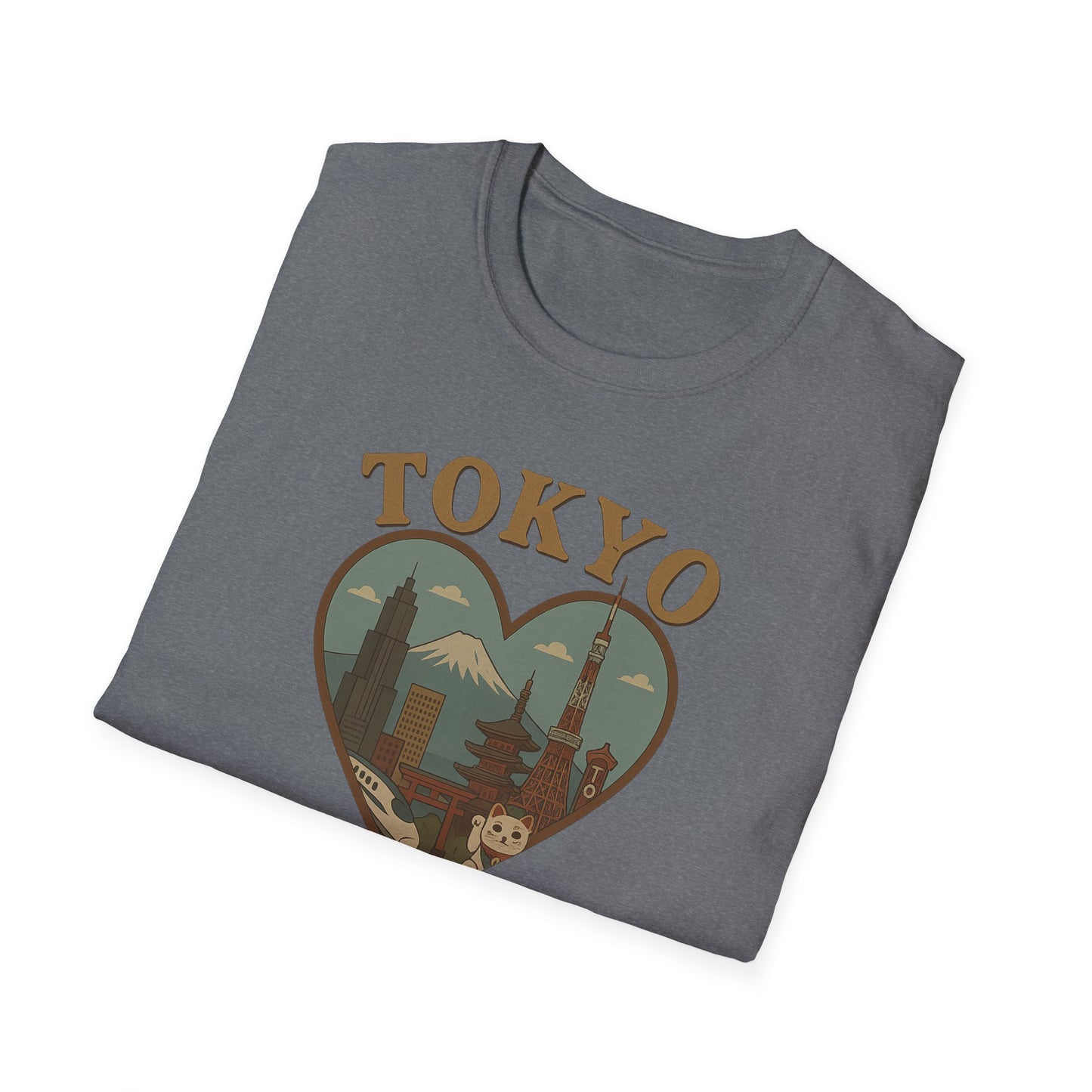 Fall in Love with Tokyo's Iconic Skyline on a Heartful T-Shirt Adventure!