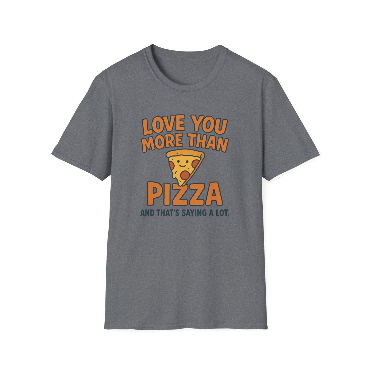 Pizza Love Proclamation: Cheesy Typography Design, Cartoon Food Humor Graphic