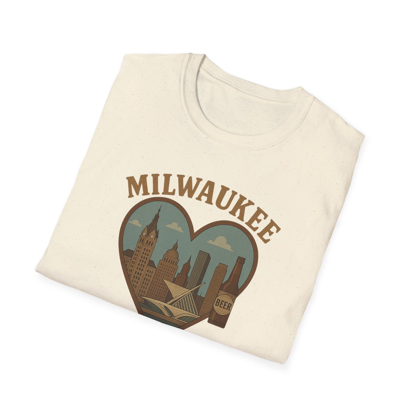 Fall Head Over Heels with This Milwaukee Skyline and Beer Lover's T-Shirt in Soft Unisex Gildan Glory!