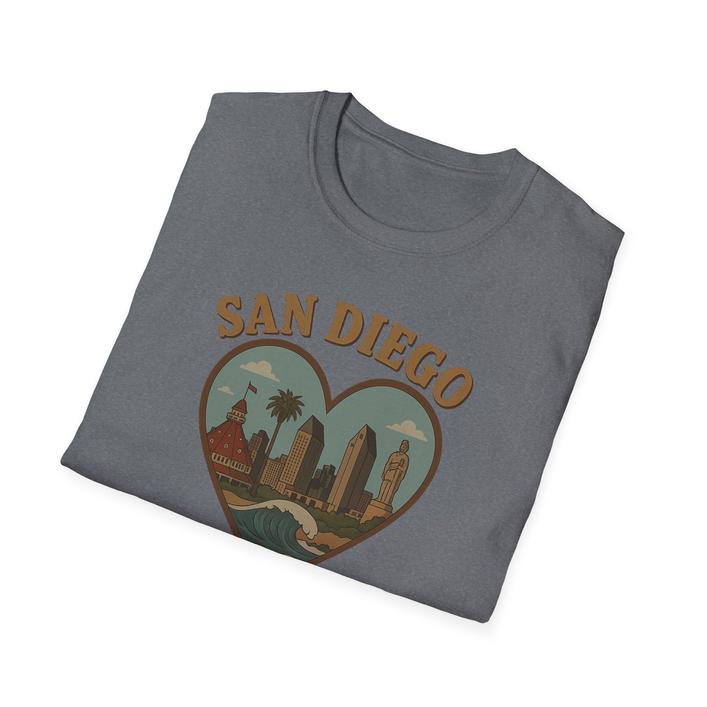 Fall in Love with San Diego Vibes: Unisex Gildan Soft Tee