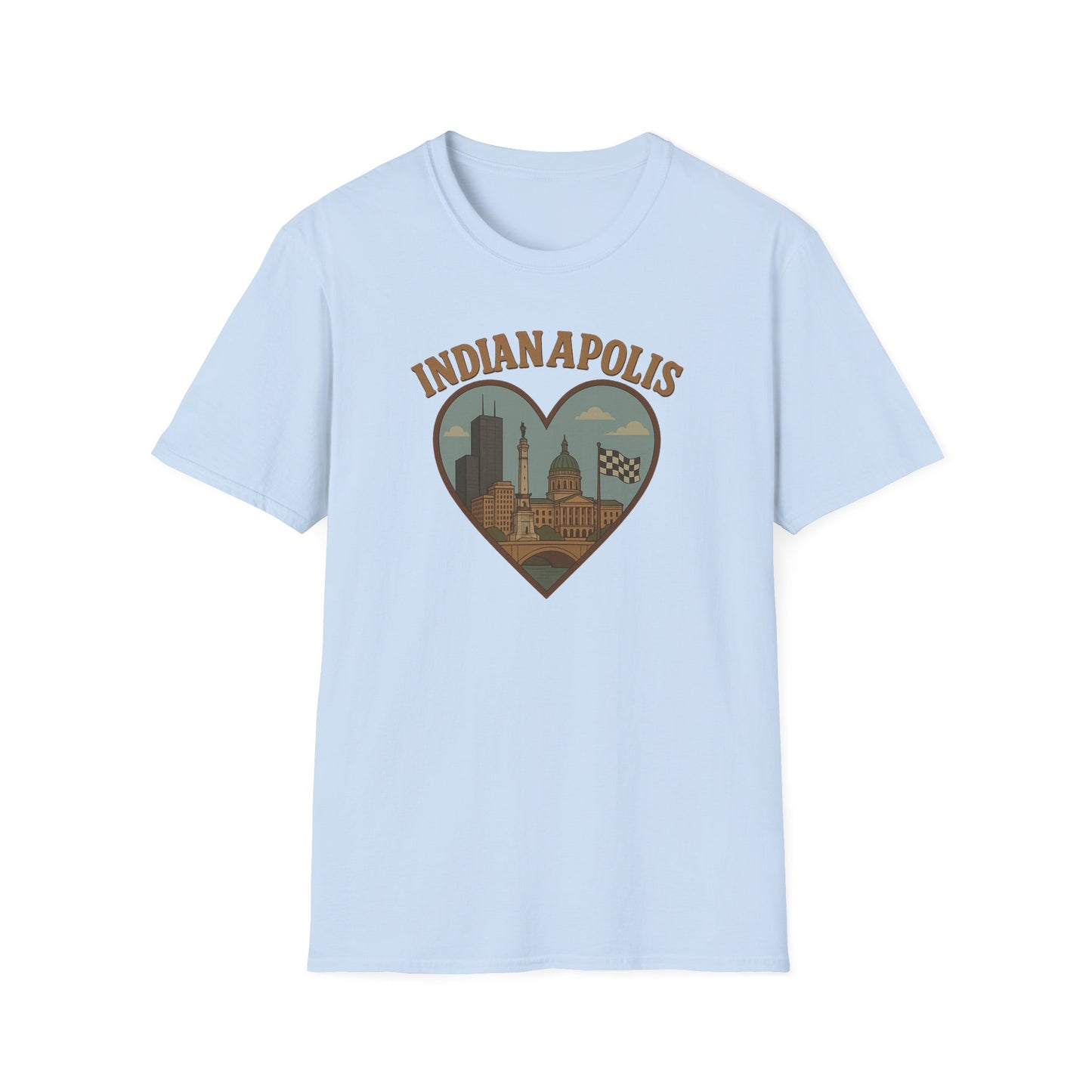 Embrace Indianapolis Love with This Unisex Soft Tee - Epic Skyline Design