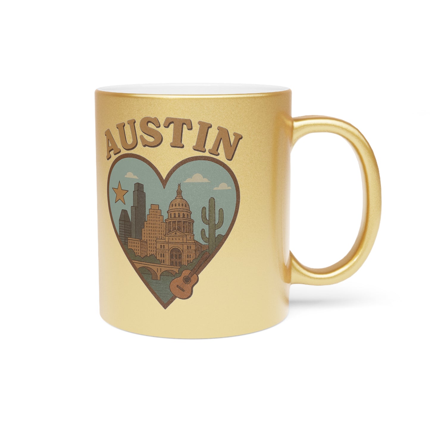 Sip Style with the Austin Metallic Mug in Shimmering Silver and Gold