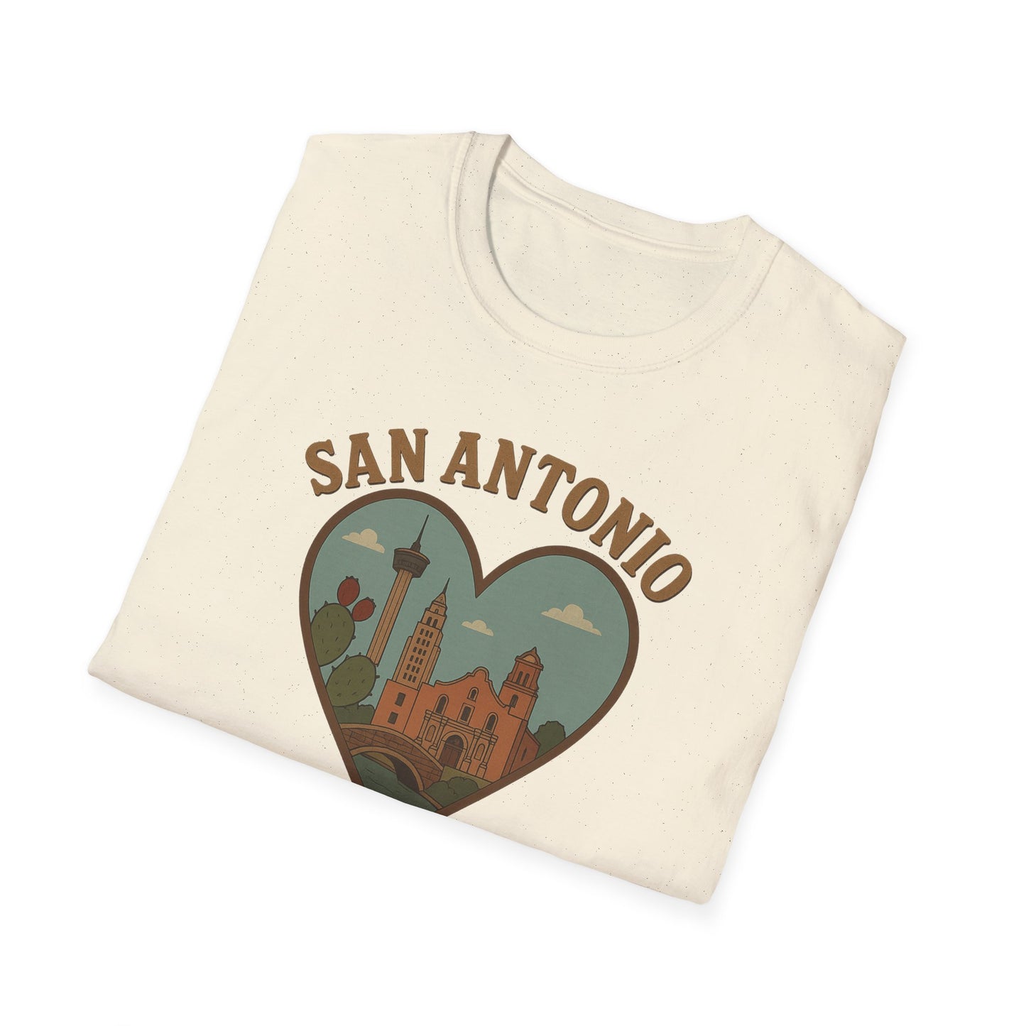 Embrace San Antonio Vibes with Our Heartfelt Unisex Tee for Artful City Explorers