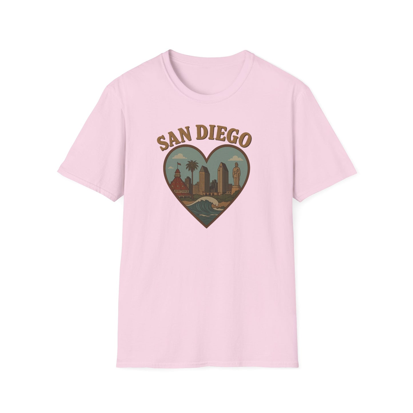 Fall in Love with San Diego Vibes: Unisex Gildan Soft Tee