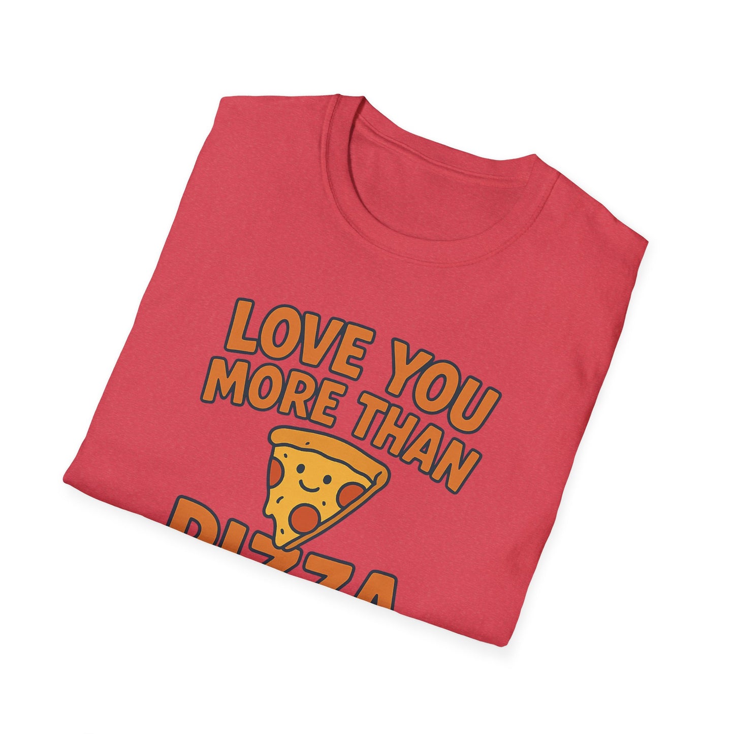 Pizza Love Proclamation: Cheesy Typography Design, Cartoon Food Humor Graphic