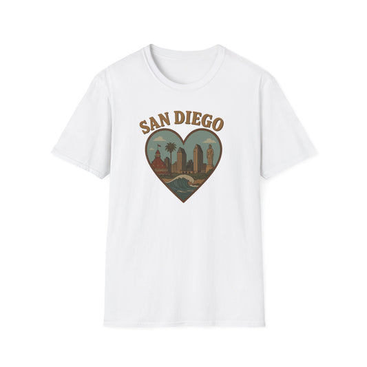 Fall in Love with San Diego Vibes: Unisex Gildan Soft Tee