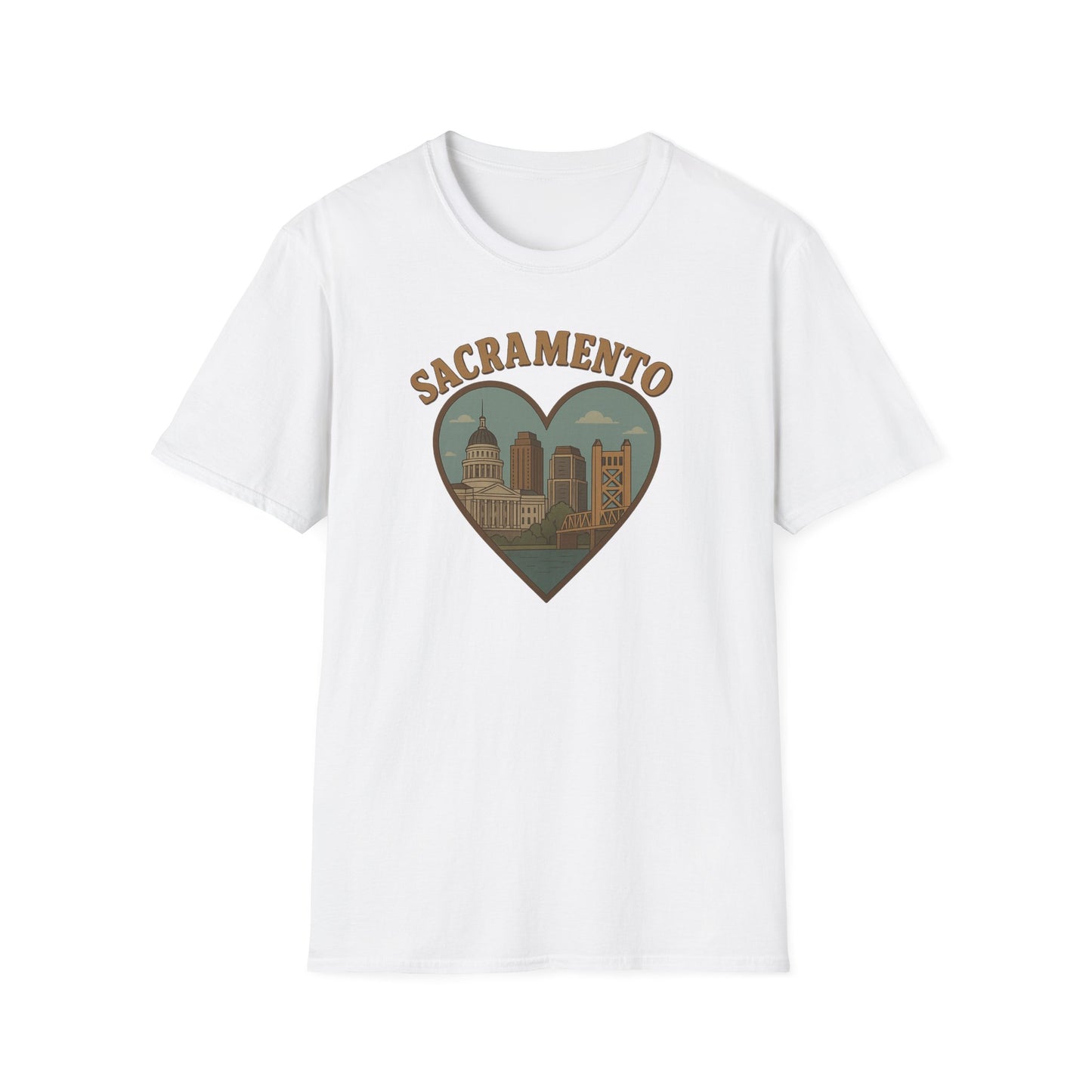 Sacramento Skyline Love T-Shirt - Unisex Urban Adventure Tee