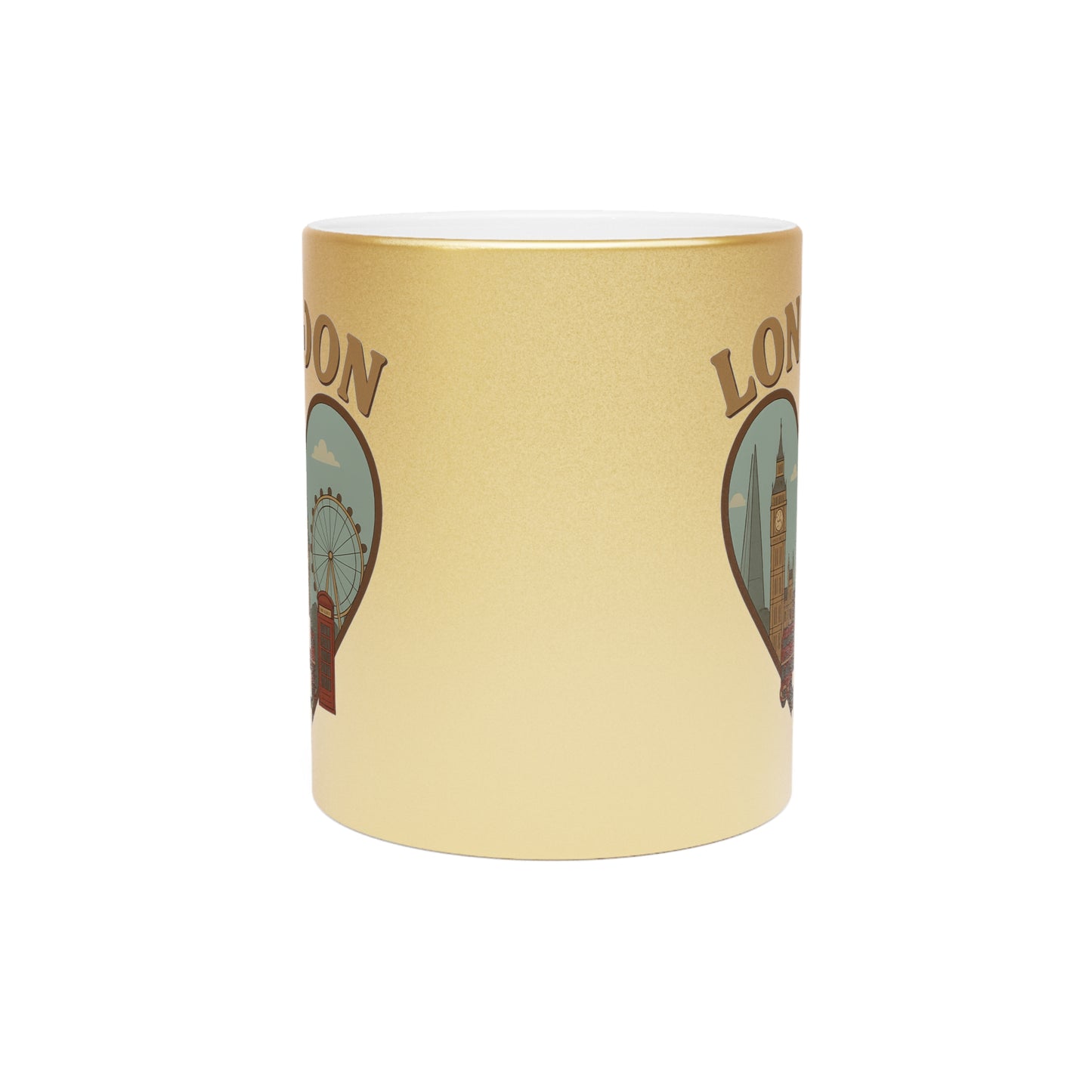 Sip in Style with a Metallic Mug that Screams London Iconic Charm!
