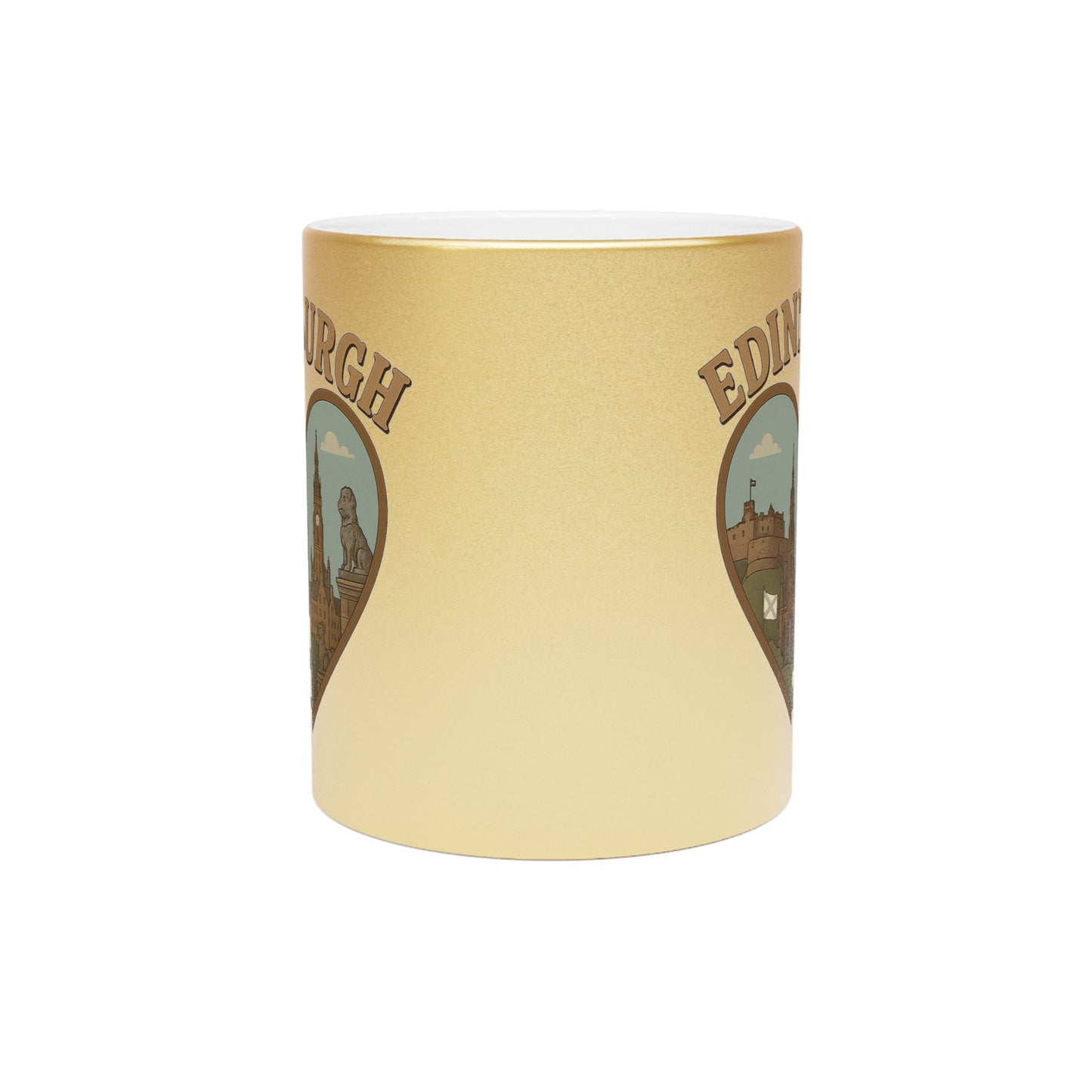 Discover Edinburgh's Enchantment with this Metallic Mug - Perfect Gift!