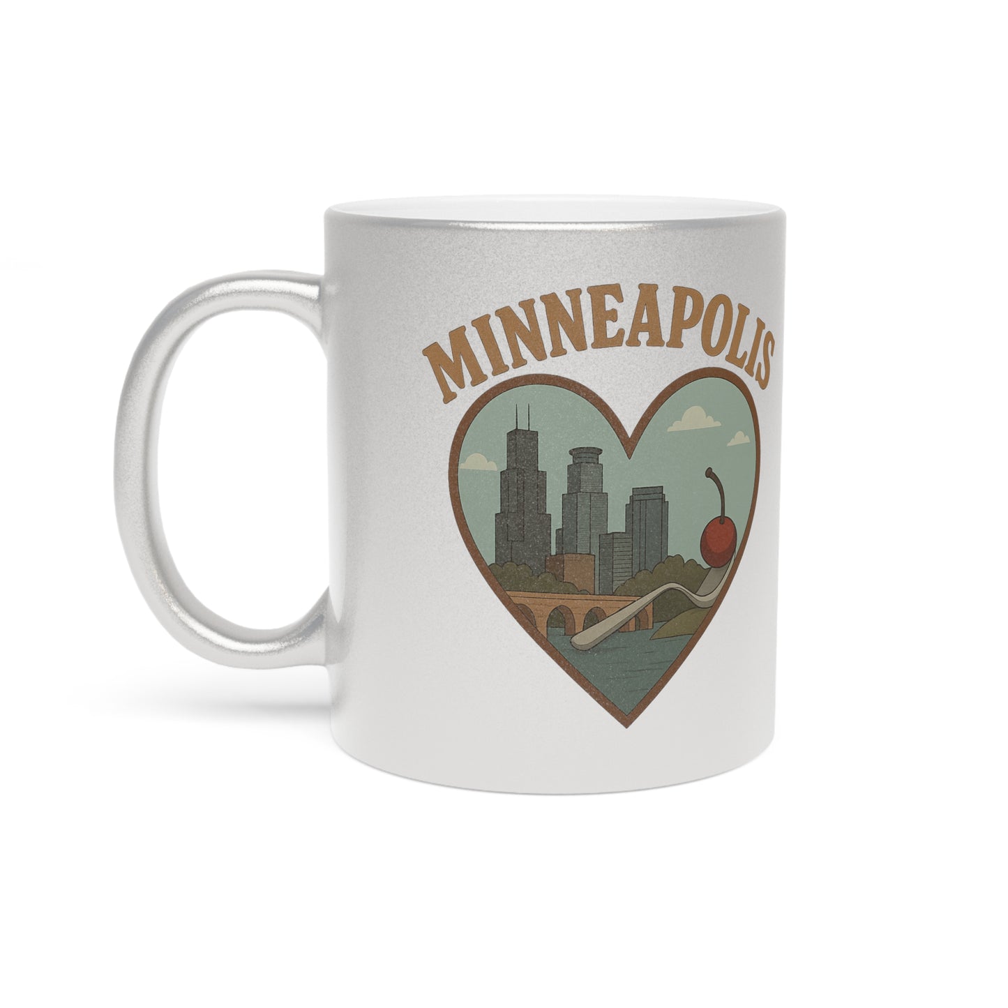Shimmering Minneapolis Mug: Bold Metallic Marvels for Coffee Lovers
