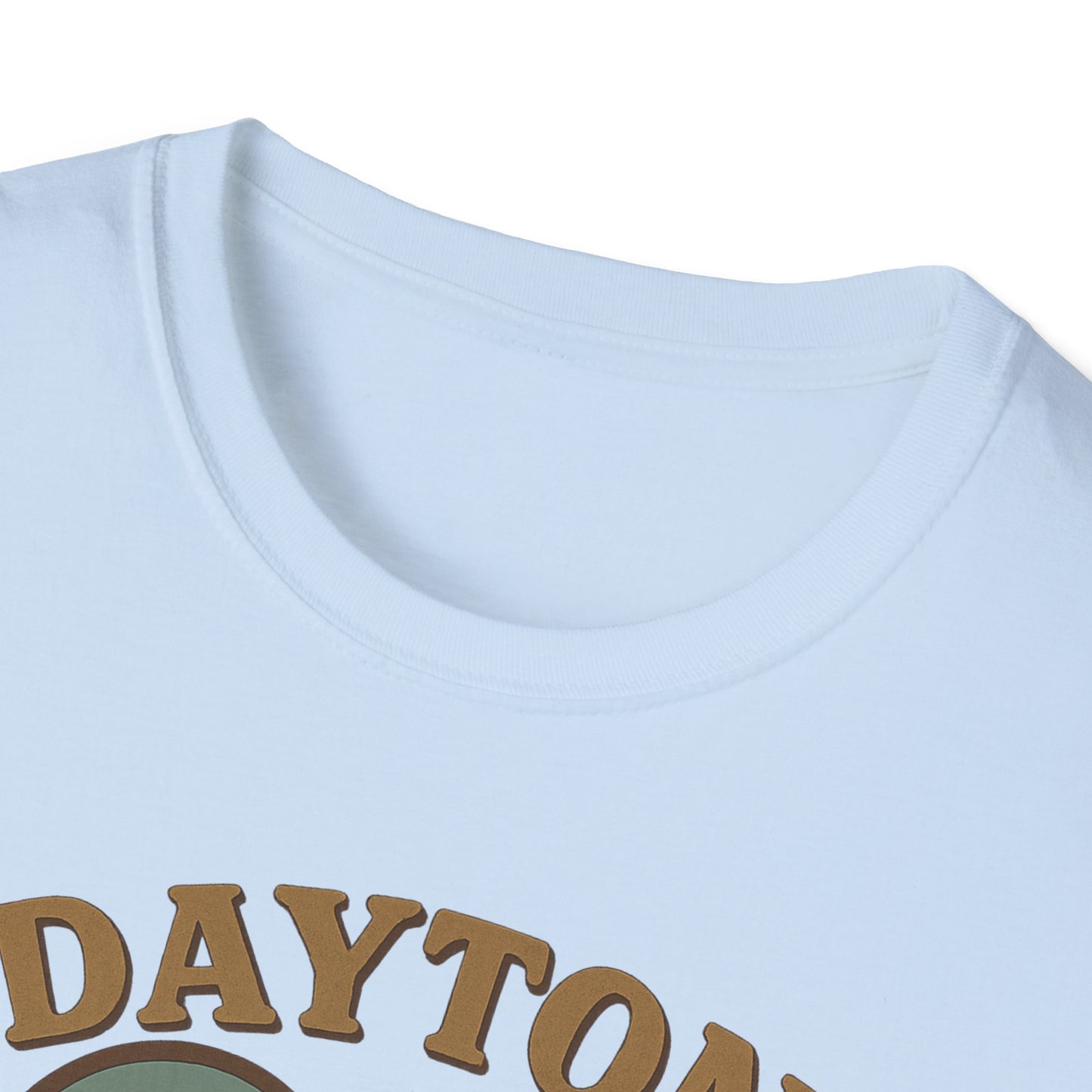 Fall Head Over Heels for Dayton: Retro Skyline Heart Graphic T-Shirt