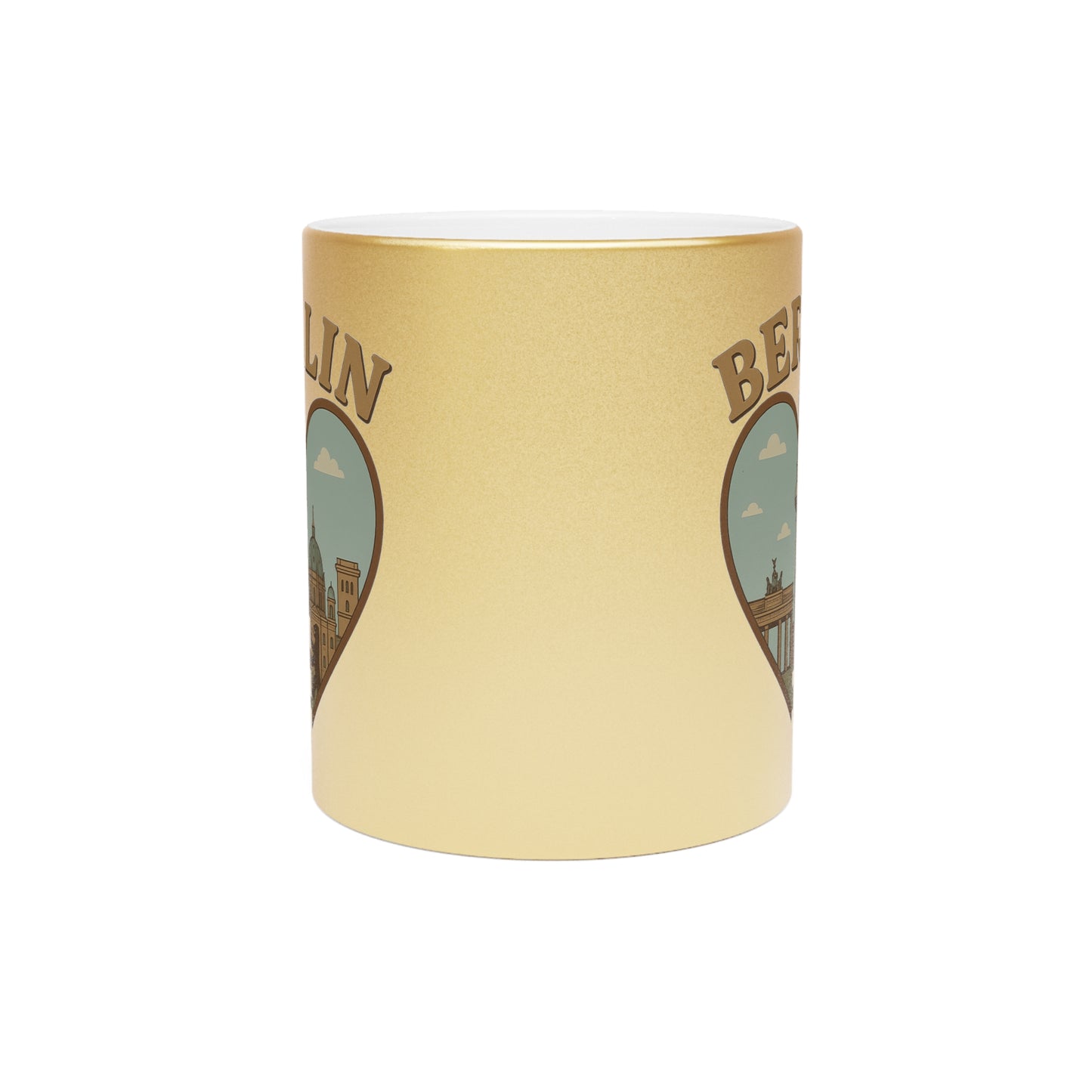 Berlin Metallic Mug: Embrace the Magic of Landmarks in Silver and Gold