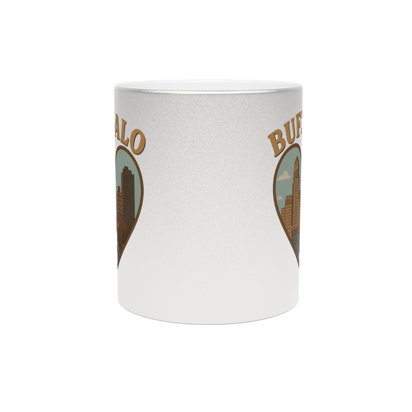 Sip Boldly with the Buffalo Shine: Metallic Mug in Silver or Gold