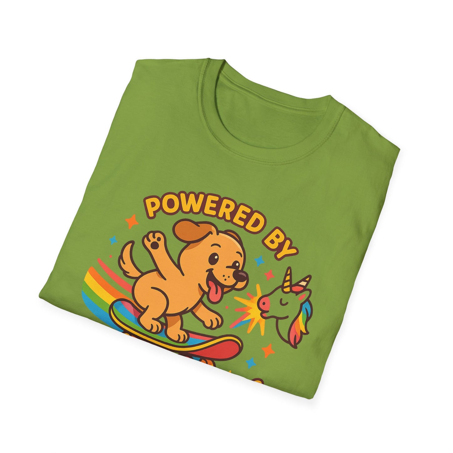 Unleash Your Inner Magic with Our 'Powered By Unicorn Kisses' Unisex Tee