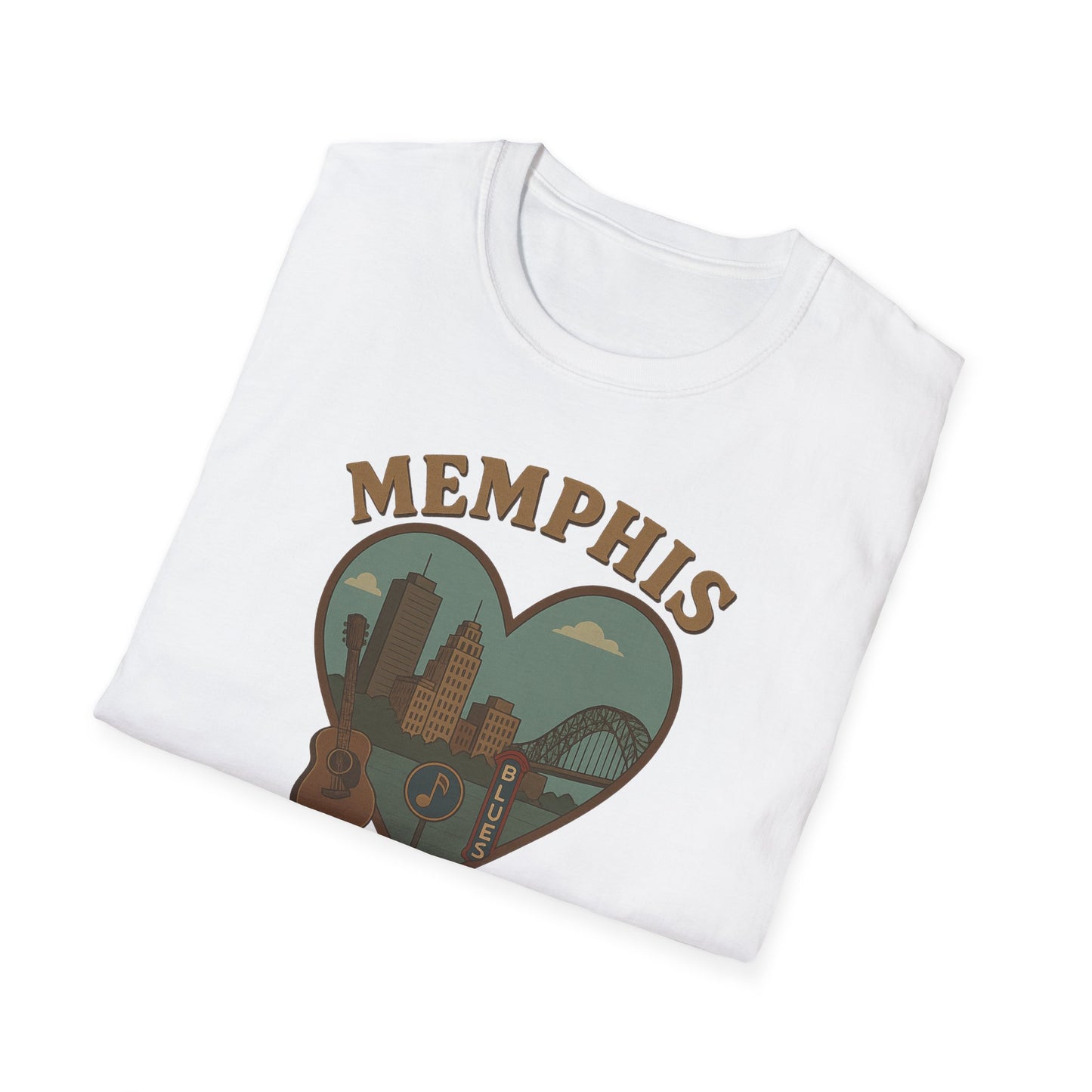 Feel the Rhythm with Memphis Heartbeat Blues Skyline Tee