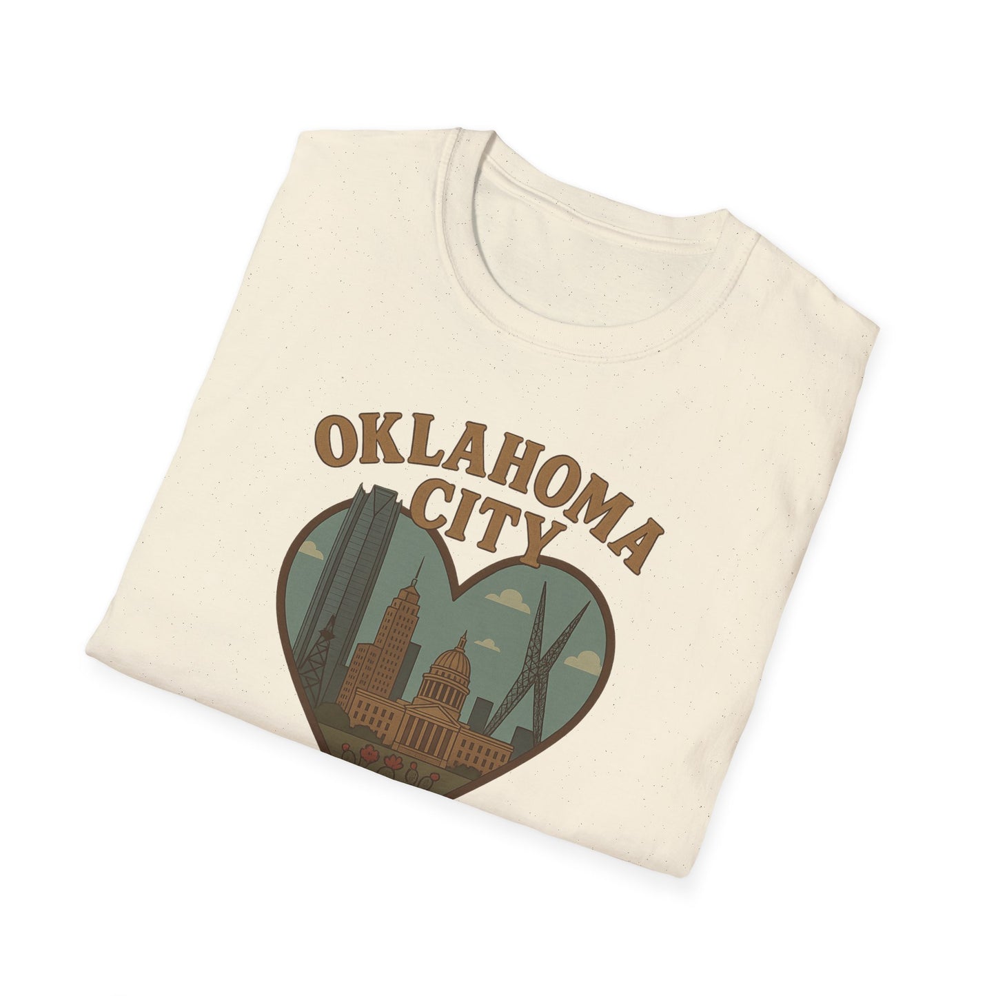 Fall Head Over Heels for Oklahoma City with This Soft Unisex Skyline Tee