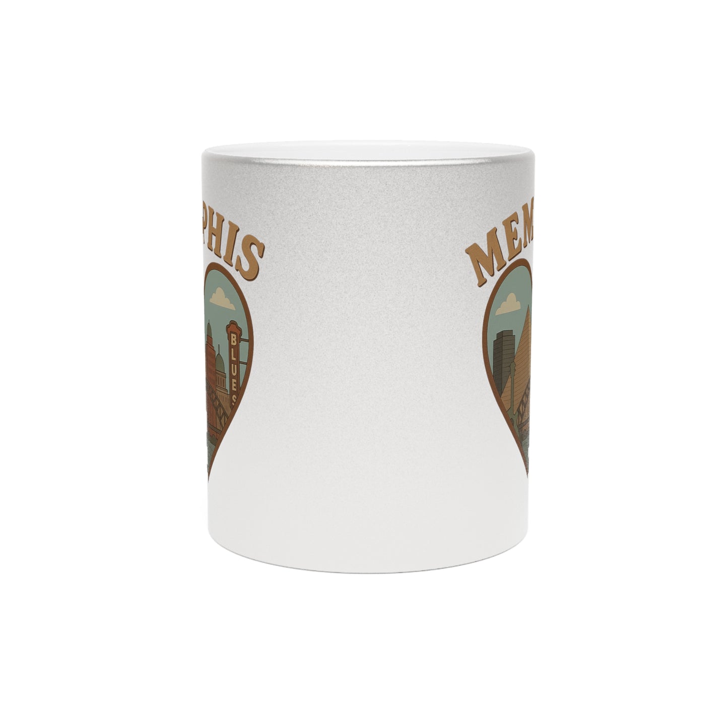 Sip Soulful Rhythms with Our Vintage Memphis Metallic Mug in Silver and Gold!