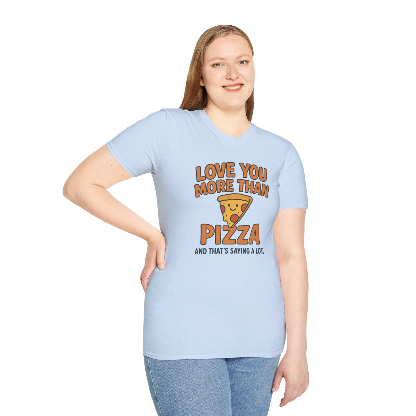 Pizza Love Proclamation: Cheesy Typography Design, Cartoon Food Humor Graphic