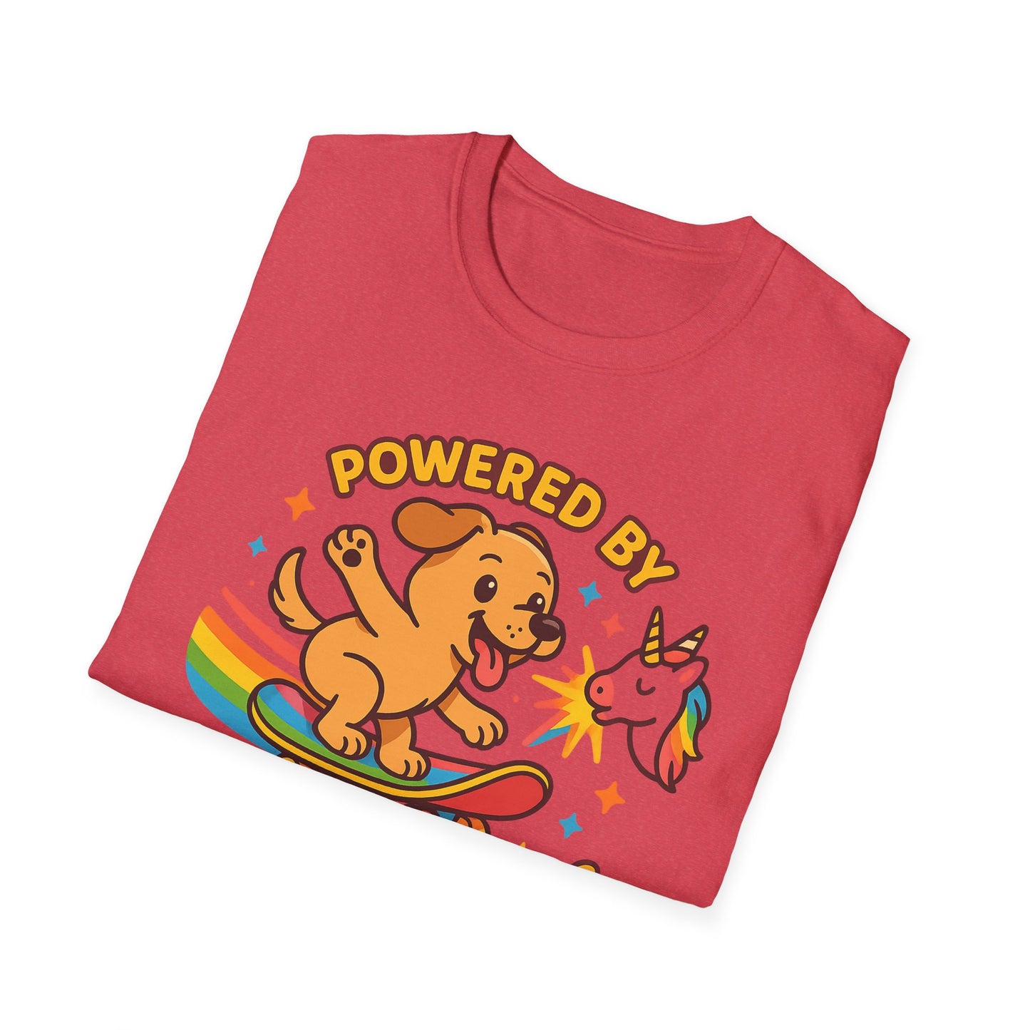 Unleash Your Inner Magic with Our 'Powered By Unicorn Kisses' Unisex Tee