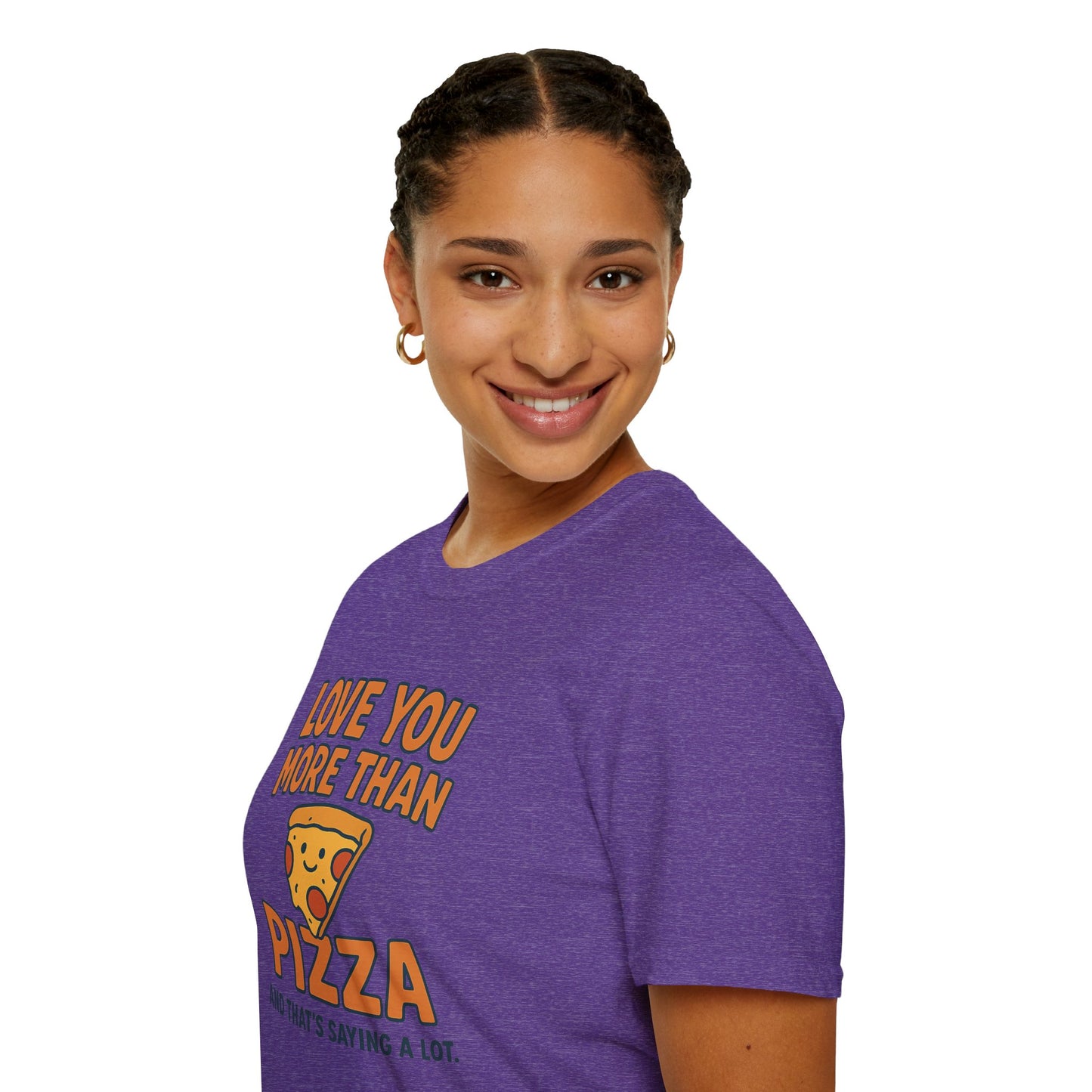 Pizza Love Proclamation: Cheesy Typography Design, Cartoon Food Humor Graphic