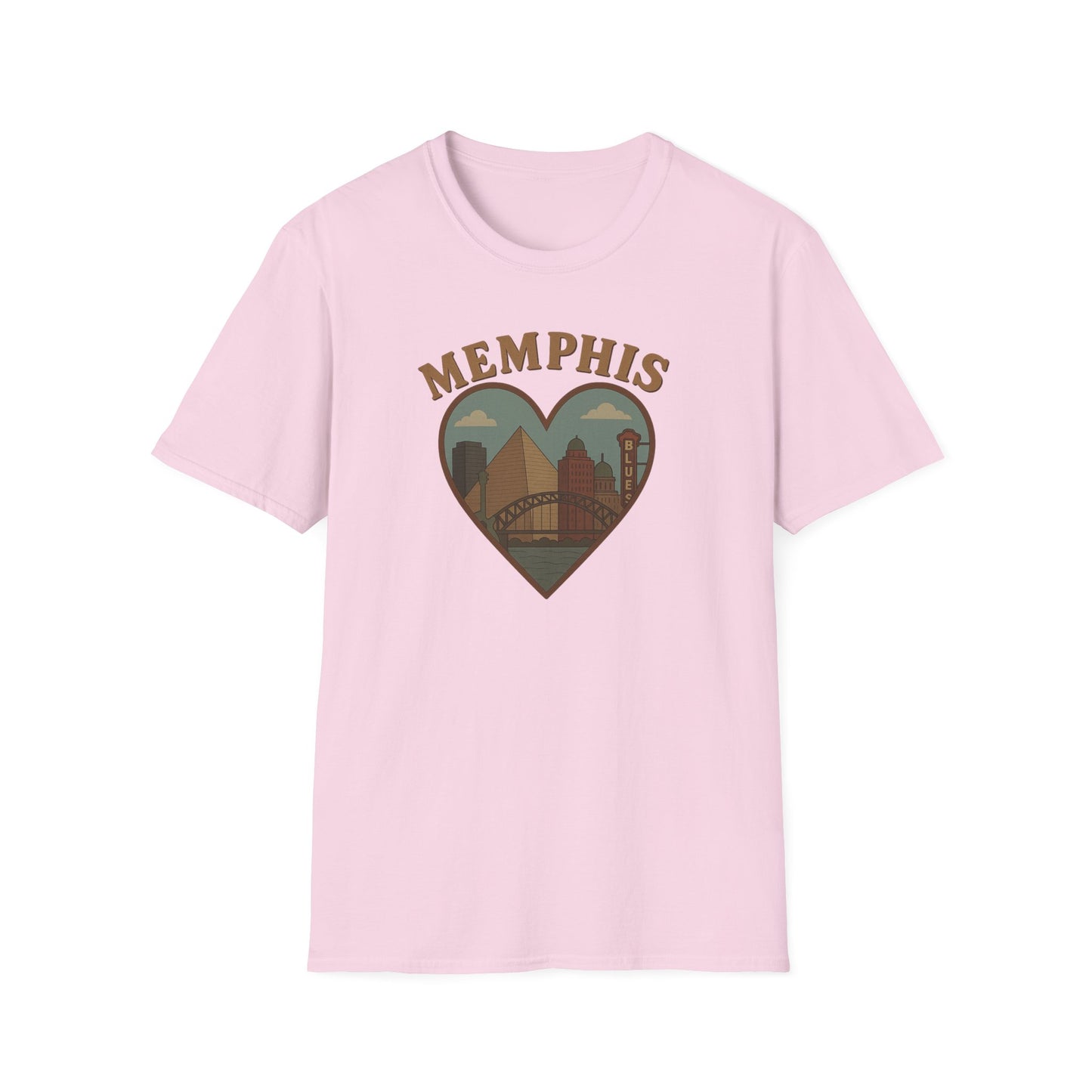 Love Memphis T-Shirt: Heartfelt Ode to Blues and Pyramids