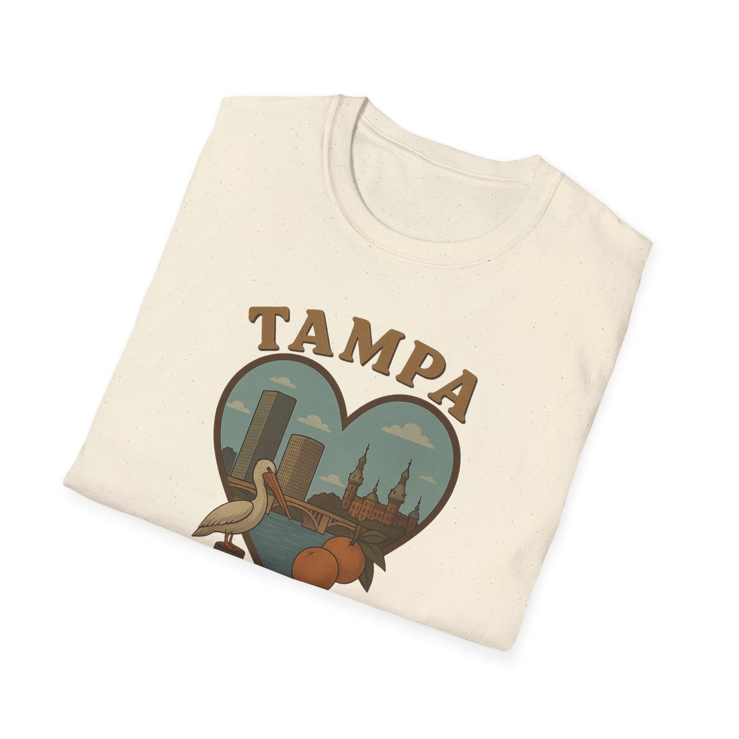 Sunshine, Oranges & Pelicans Unite: Tampa Dreamscape T-Shirt