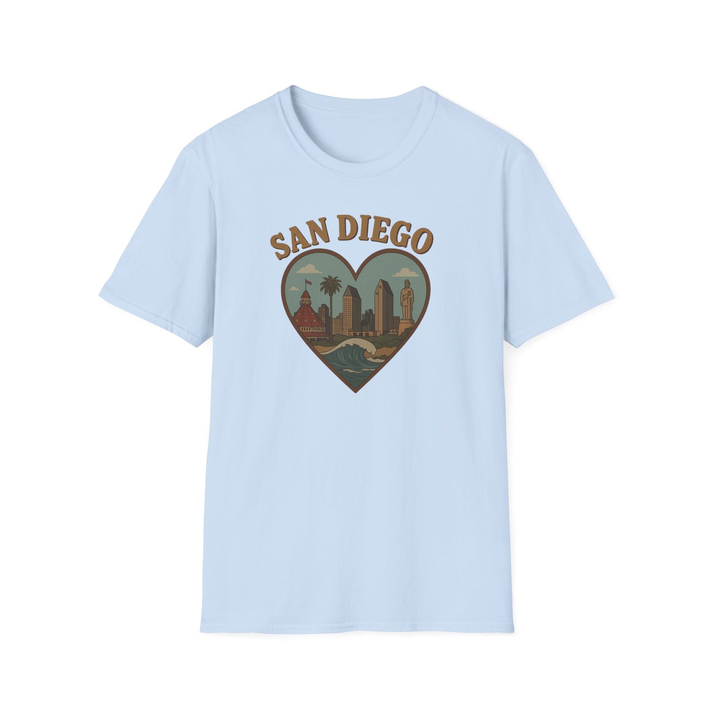 Fall in Love with San Diego Vibes: Unisex Gildan Soft Tee