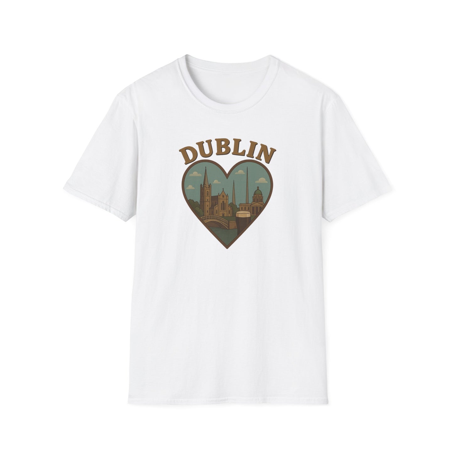 Cozy Dublin Heartbeat Shirt: Unisex Tee Celebrating Emerald Isle's Charm