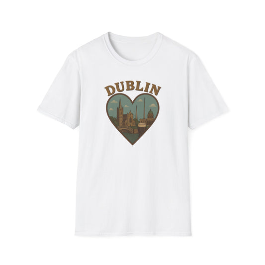 Cozy Dublin Heartbeat Shirt: Unisex Tee Celebrating Emerald Isle's Charm