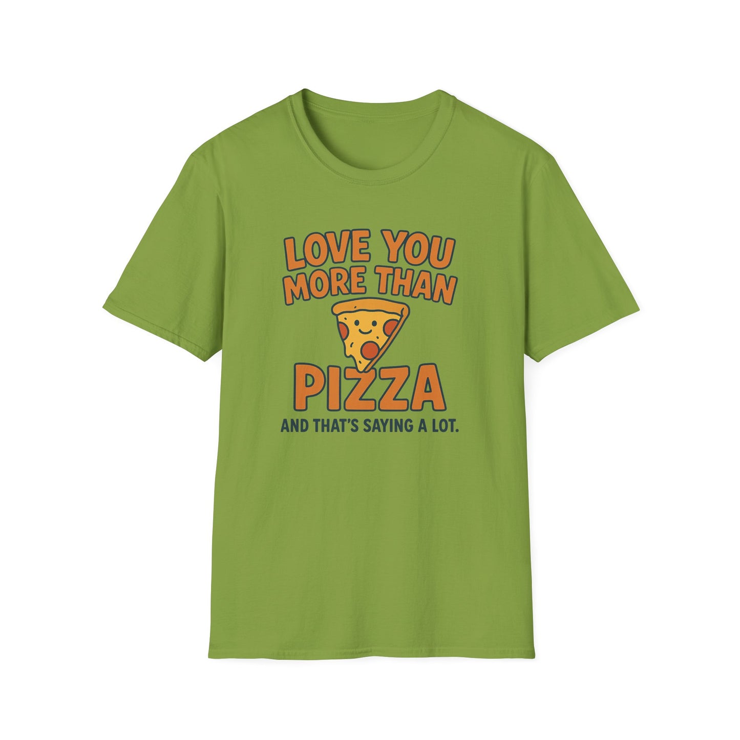 Pizza Love Proclamation: Cheesy Typography Design, Cartoon Food Humor Graphic