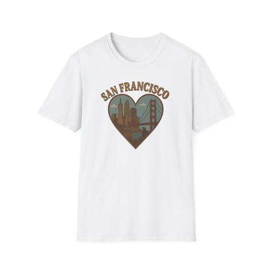 Heart of San Francisco: Vintage Skyline T-Shirt