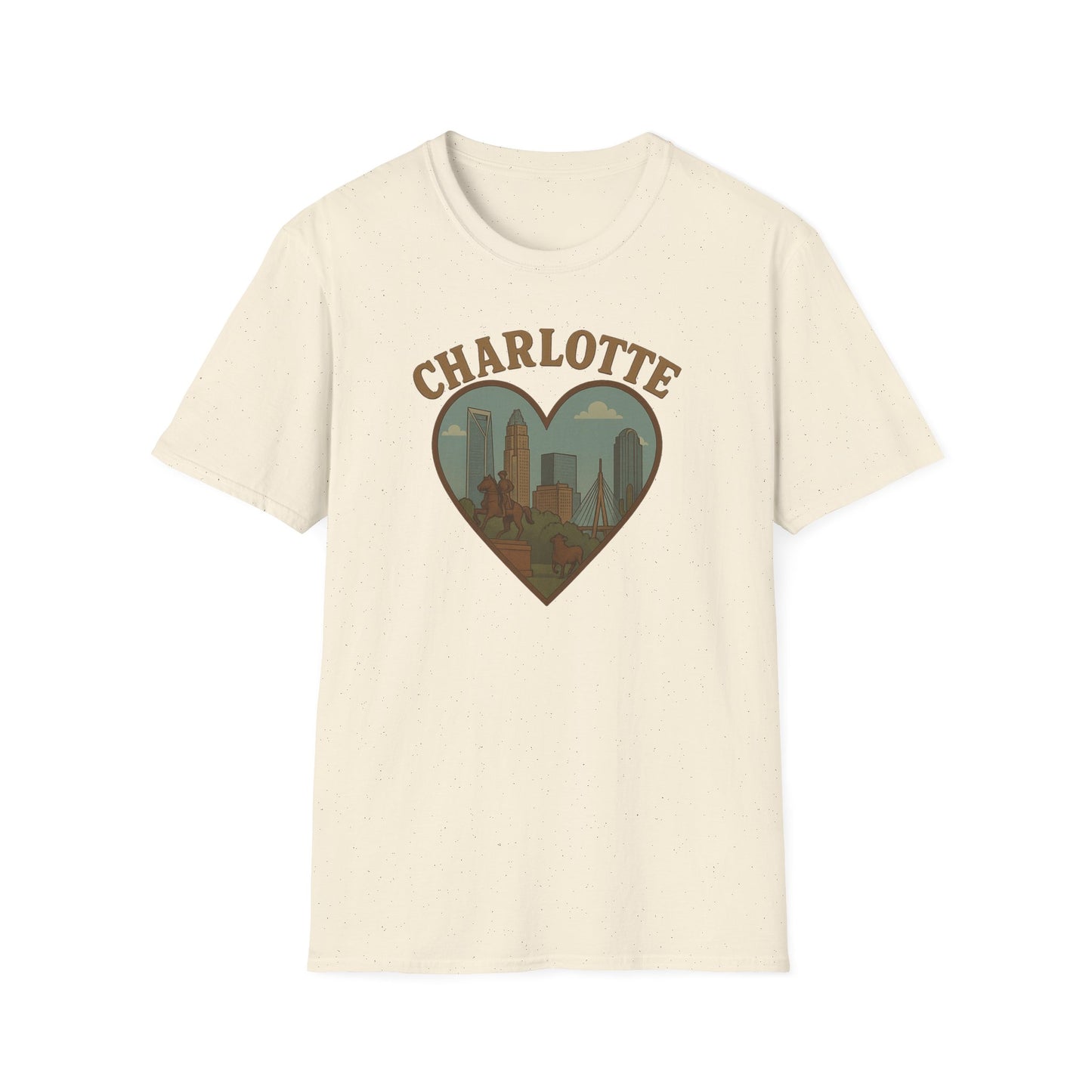Fall in Love with Charlotte Unisex T-Shirt - Heartfelt City Skyline Style!